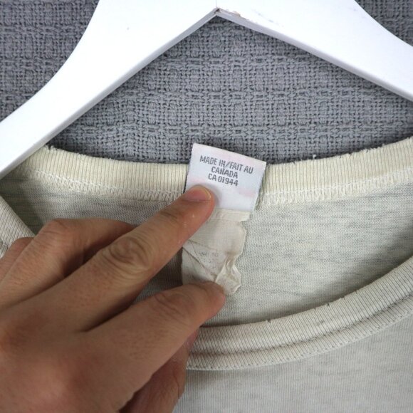 Bo Jackson Nike Vintage 1990s Made in Canada Thrashed Cropped Tee Large - Picture 6 of 8